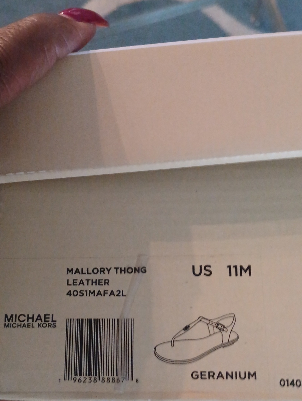 Michael Kors Pink Leather T-Strap Sandals - Picture 6 of 6